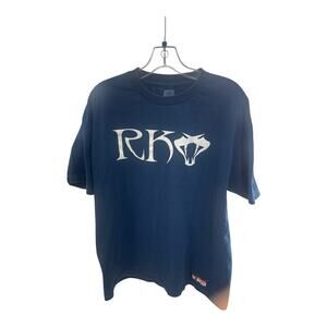 WWE Randy Orton RKO #Outtanowhere Shirt XL Blue Distressed 2010 Short Sleeve